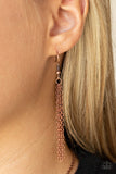 Dainty Dalliance - Copper Necklace - Paparazzi Accessories Necklace Bedazzle Me Pretty Mobile Fashion Boutique