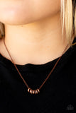 Dainty Dalliance - Copper Necklace - Paparazzi Accessories Necklace Bedazzle Me Pretty Mobile Fashion Boutique
