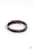 Dainty Dancer - Black Bracelet - Paparazzi Accessories Bracelet Bedazzle Me Pretty Mobile Fashion Boutique