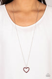 Dainty Darling - Red Necklace - Paparazzi Accessories Necklace Bedazzle Me Pretty Mobile Fashion Boutique