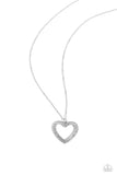 Dainty Darling - White Necklace - Paparazzi Accessories Necklace Bedazzle Me Pretty Mobile Fashion Boutique
