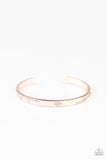 Dainty Dazzle - Rose Gold Bracelet - Paparazzi Accessories Bracelet Bedazzle Me Pretty Mobile Fashion Boutique