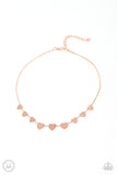 Dainty Desire - Copper Necklace - Paparazzi Accessories Necklace Bedazzle Me Pretty Mobile Fashion Boutique