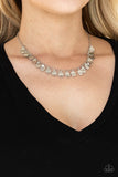 Dainty DISCovery - Silver Necklace - Paparazzi Accessories Necklace Bedazzle Me Pretty Mobile Fashion Boutique