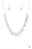 Dainty DISCovery - Silver Necklace - Paparazzi Accessories Necklace Bedazzle Me Pretty Mobile Fashion Boutique