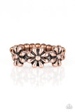Daisy Dapper - Copper Ring - Paparazzi Accessories Ring Bedazzle Me Pretty Mobile Fashion Boutique
