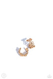 Daisy Debut - Gold Cuff Earrings - Paparazzi Accessories Post Earrings Bedazzle Me Pretty Mobile Fashion Boutique