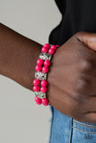 Daisy Debutante - Pink Bracelet - Paparazzi Accessories Bracelet Bedazzle Me Pretty Mobile Fashion Boutique