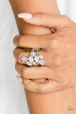 Daisy Delight - Purple Ring - Paparazzi Accessories Ring Bedazzle Me Pretty Mobile Fashion Boutique