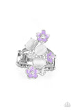 Daisy Delight - Purple Ring - Paparazzi Accessories Ring Bedazzle Me Pretty Mobile Fashion Boutique