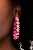 Daisy Disposition - Pink Earrings - Paparazzi Accessories Earrings Bedazzle Me Pretty Mobile Fashion Boutique