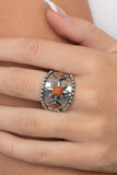Daisy Diviner - Brown Ring - Paparazzi Accessories Ring Bedazzle Me Pretty Mobile Fashion Boutique