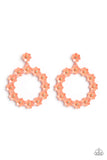 Daisy Meadows - Orange Post Earrings - Paparazzi Accessories Post Earrings Bedazzle Me Pretty Mobile Fashion Boutique