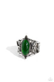 Dance of the Dragonflies - Green Ring - Paparazzi Accessories Ring Bedazzle Me Pretty Mobile Fashion Boutique