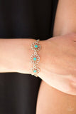Dancing Daffodils - Blue Bracelet - Paparazzi Accessories Bracelet Bedazzle Me Pretty Mobile Fashion Boutique