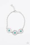 Dancing Daffodils - Blue Bracelet - Paparazzi Accessories Bracelet Bedazzle Me Pretty Mobile Fashion Boutique