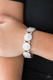 Dancing Dahlias - Silver Bracelet - Paparazzi Accessories Bracelet Bedazzle Me Pretty Mobile Fashion Boutique