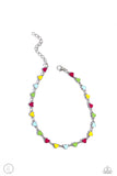 Dancing Delight - Multi Silver Anklet - Paparazzi Accessories Anklet Bedazzle Me Pretty Mobile Fashion Boutique