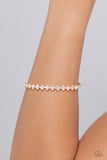 Dandy Dancer - Gold Bracelet - Paparazzi Accessories Bracelet Bedazzle Me Pretty Mobile Fashion Boutique