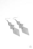 Danger Ahead - Silver Earrings - Paparazzi Accessories Earrings Bedazzle Me Pretty Mobile Fashion Boutique