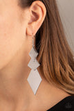 Danger Ahead - Silver Earrings - Paparazzi Accessories Earrings Bedazzle Me Pretty Mobile Fashion Boutique