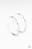 Danger Zone - Silver Earrings - Paparazzi Accessories Earrings Bedazzle Me Pretty Mobile Fashion Boutique