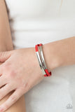 Dangerously Divine - Red Bracelet - Paparazzi Accessories Bracelet Bedazzle Me Pretty Mobile Fashion Boutique