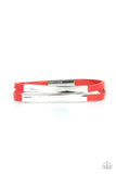Dangerously Divine - Red Bracelet - Paparazzi Accessories Bracelet Bedazzle Me Pretty Mobile Fashion Boutique