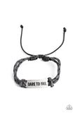 Dare to Fail - Silver Bracelet - Paparazzi Accessories Bracelet Bedazzle Me Pretty Mobile Fashion Boutique
