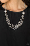 Daring Diva - Silver Necklace - Paparazzi Accessories Necklace Bedazzle Me Pretty Mobile Fashion Boutique