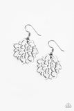 Darling Dahlia - Silver Earrings - Paparazzi Accessories Earrings Bedazzle Me Pretty Mobile Fashion Boutique