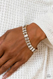 Darling Debutante - Gold Bracelet - Paparazzi Accessories Bracelet Bedazzle Me Pretty Mobile Fashion Boutique