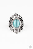 Dashingly Dewy - Blue Ring - Paparazzi Accessories Ring Bedazzle Me Pretty Mobile Fashion Boutique