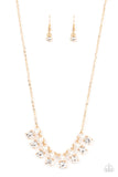 Dashingly Duchess - Gold Necklace - Paparazzi Accessories Necklace Bedazzle Me Pretty Mobile Fashion Boutique