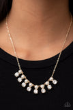 Dashingly Duchess - Gold Necklace - Paparazzi Accessories Necklace Bedazzle Me Pretty Mobile Fashion Boutique