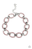 Date Night Debonair - Pink Bracelet - Paparazzi Accessories Bracelet Bedazzle Me Pretty Mobile Fashion Boutique