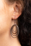 Date Night Diva - Copper Earrings - Paparazzi Accessories Earrings Bedazzle Me Pretty Mobile Fashion Boutique