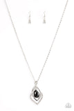 Dauntless Demure - Black Necklace - Paparazzi Accessories Necklace Bedazzle Me Pretty Mobile Fashion Boutique