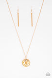 Dauntless Diva - Gold Necklace - Paparazzi Accessories Necklace Bedazzle Me Pretty Mobile Fashion Boutique