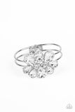 DAUNTLESS is More - White Bracelet - Paparazzi Accessories Bracelet Bedazzle Me Pretty Mobile Fashion Boutique
