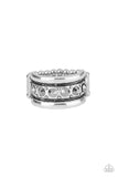 Dauntless Shine - Silver Ring - Paparazzi Accessories Ring Bedazzle Me Pretty Mobile Fashion Boutique