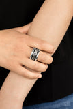 Dauntless Shine - Silver Ring - Paparazzi Accessories Ring Bedazzle Me Pretty Mobile Fashion Boutique