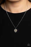 Day of Love - Yellow Necklace - Paparazzi Accessories Necklace Bedazzle Me Pretty Mobile Fashion Boutique