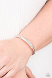 Day to Day Dazzle - White Bracelet - Paparazzi Accessories Bracelet Bedazzle Me Pretty Mobile Fashion Boutique