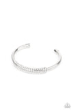 Day to Day Dazzle - White Bracelet - Paparazzi Accessories Bracelet Bedazzle Me Pretty Mobile Fashion Boutique