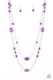 Day Trip Delights - Purple Necklace - Paparazzi Accessories Necklace Bedazzle Me Pretty Mobile Fashion Boutique
