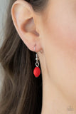 Day Trip Delights - Red Necklace - Paparazzi Accessories Necklace Bedazzle Me Pretty Mobile Fashion Boutique