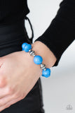 Day Trip Discovery - Blue Bracelet - Paparazzi Accessories Bracelet Bedazzle Me Pretty Mobile Fashion Boutique