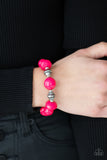 Day Trip Discovery - Pink Bracelet - Paparazzi Accessories Bracelet Bedazzle Me Pretty Mobile Fashion Boutique
