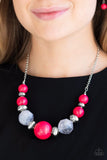 Daytime Drama - Pink Necklace - Paparazzi Accessories Necklace Bedazzle Me Pretty Mobile Fashion Boutique